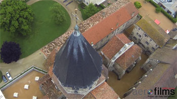 Vidéo aérienne de l'Abbaye de Cluny